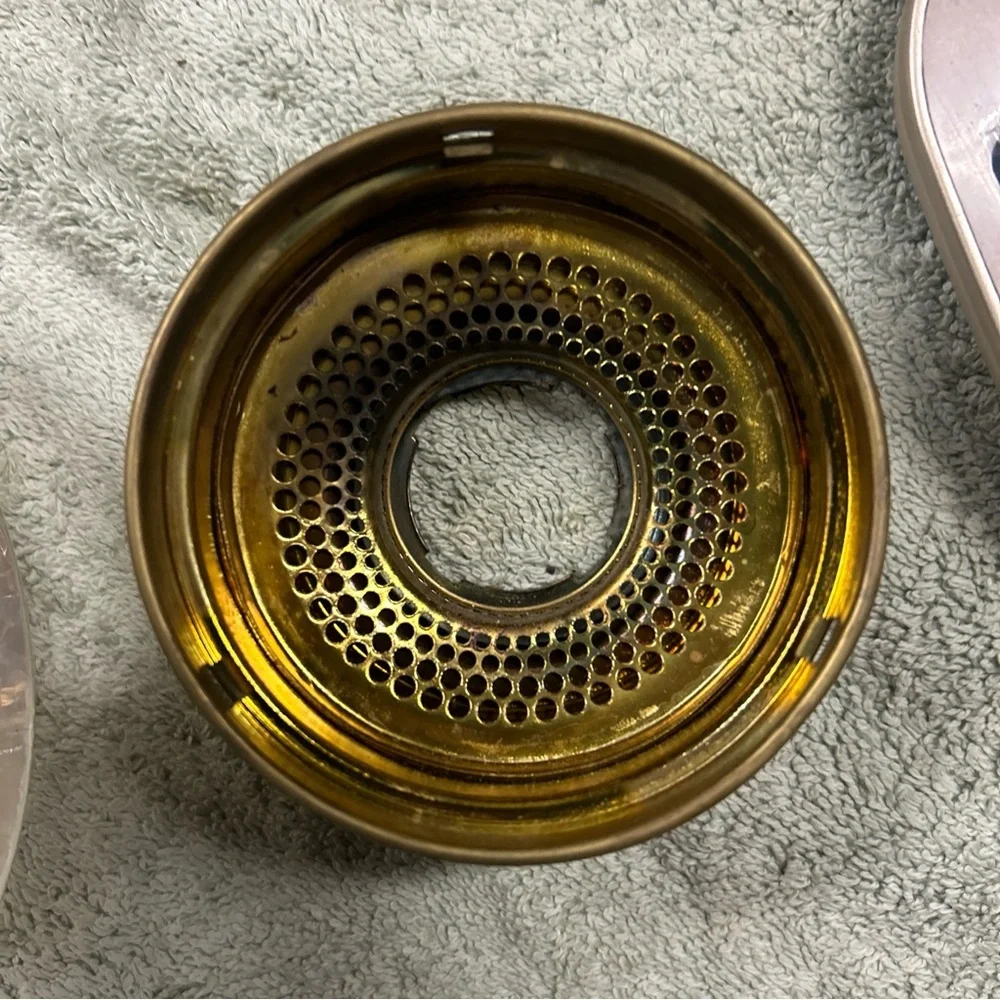 Vintage Brass and Glass Oil Lamp